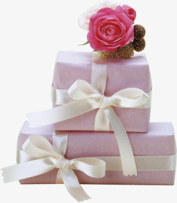玫瑰粉色礼品盒海报素材