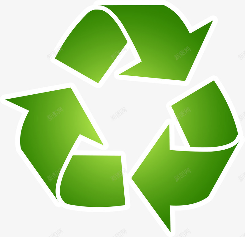 绿色闪耀回收循环png免抠素材_88icon https://88icon.com 世界环境日 回收循环 爱护环境 环保 生态 绿色箭头 自然