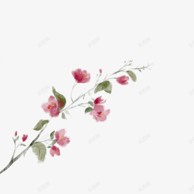 古风花朵手绘水墨png免抠素材_88icon https://88icon.com 古风 手绘 水墨 花朵