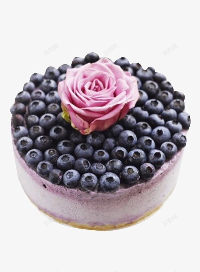 蓝莓酸奶小蛋糕png免抠素材_88icon https://88icon.com 新鲜蓝莓 玫瑰裱花 蓝莓蛋糕 裱花