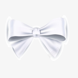 白色蝴蝶结领结装饰矢量图素材