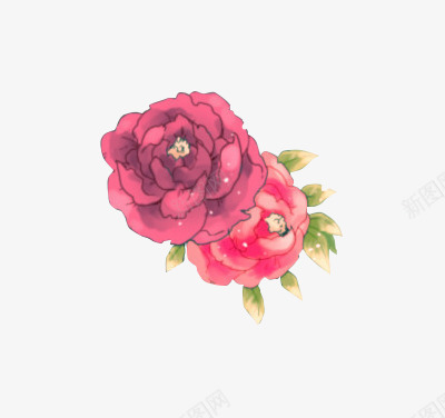 手绘红色玫瑰花装饰png免抠素材_88icon https://88icon.com 手绘 玫瑰花 红色 装饰