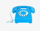 蓝色复古电话素材
