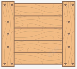 木质纹理迷你风格箱子矢量图素材