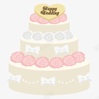 婚庆卡通蛋糕图标图标