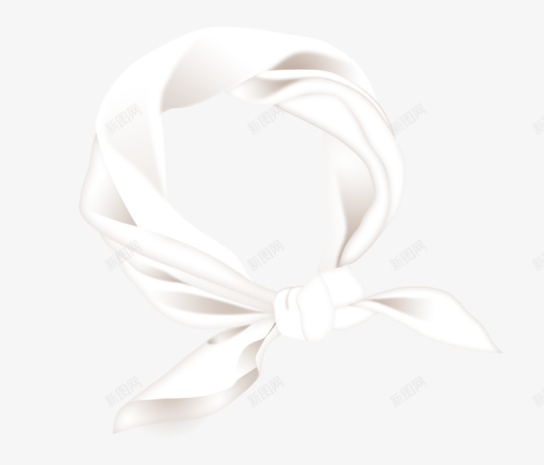 白色丝巾片png免抠素材_88icon https://88icon.com 丝巾 丝巾图片 围巾 白色丝巾 蝴蝶结丝巾
