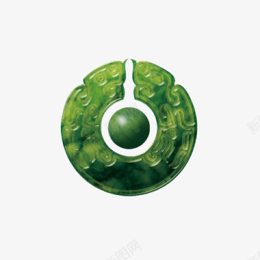 绿色圆形翡翠碧玉图标图标