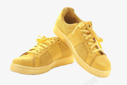 金黄色炫酷羽毛球鞋素材