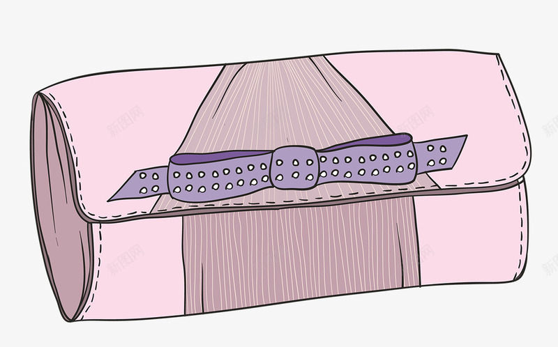 粉色蝴蝶结手拿包png免抠素材_88icon https://88icon.com 卡通 女包 手拿包 手绘 插画 服饰 箱包 粉色 蝴蝶结