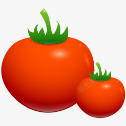 卡通手绘蔬菜装饰海报西红柿素材