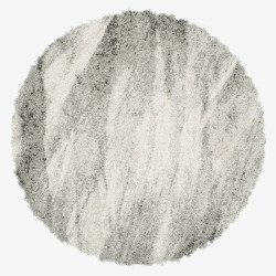 一个黑白色花纹圆形地毯素材