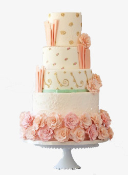 粉色奶油婚礼蛋糕素材