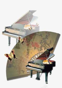 复古钢琴音乐会素材