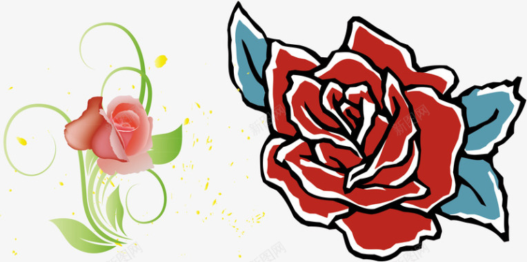粉色丝带面具玫瑰花图形图标图标
