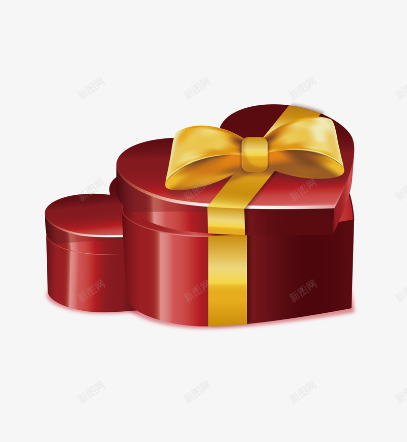 节日礼物盒包装png免抠素材_88icon https://88icon.com 包装盒 婚礼 心形包装盒 情人节 新年 节日礼物
