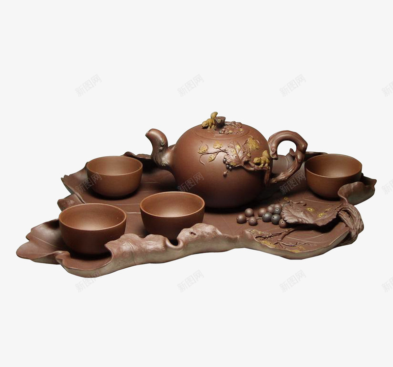 茶具png免抠素材_88icon https://88icon.com 中国风 古风怀旧 客厅茶具 茶具 陶瓷花纹茶具复古风