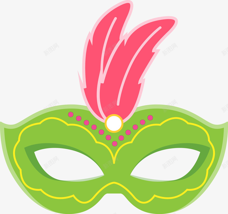 绿色卡通面具png免抠素材_88icon https://88icon.com 卡通面具 彩色 彩色面具 绿色 羽毛 羽毛面具 脸 面具