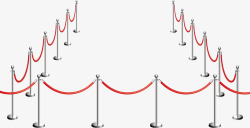红色婚礼围栏护栏素材
