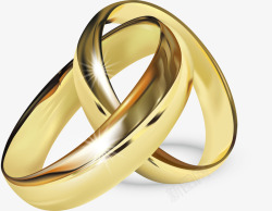 简约金色结婚戒指素材