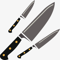 西式刀具卡通扁平化插图西式烹饪刀具套装高清图片