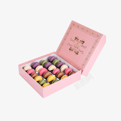 粉红色的巧克力包装盒子素材
