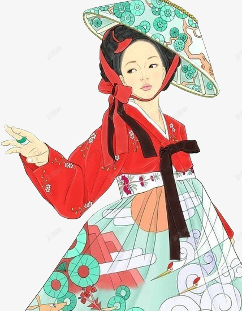 古风朝鲜服带着帽子的妇女png免抠素材_88icon https://88icon.com 卡通手绘 古代妇女 古装 古风 妇女 戴帽子的人 朝鲜服饰