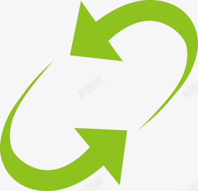绿色循环箭头图标图标