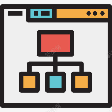 接口和网络浏览器图标图标