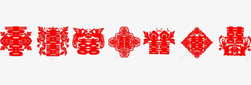 喜字贴png免抠素材_88icon https://88icon.com 喜字 喜字贴图片免费下载 大红 帖 新年 福字 节日