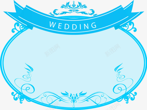 婚礼纪logo蓝色花纹婚礼logo图标图标
