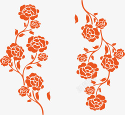 玫瑰花纹矢量图素材