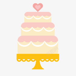 扁平化结婚的蛋糕矢量图素材