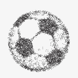 黑色纹理足球元素矢量图素材