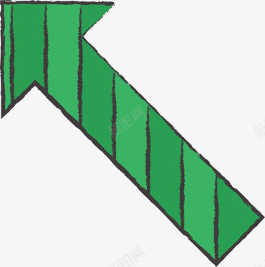 多彩创意绿色立体指引箭头素图标图标