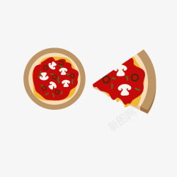 意大利馅饼卡通美味西式简餐匹萨矢量图高清图片