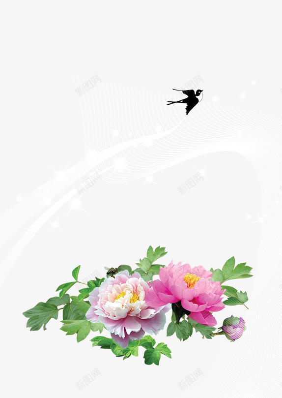 鲜花背景png免抠素材_88icon https://88icon.com 唯美星空 手绘 抽象 浪漫星空 玫瑰 花朵 花瓣 蝴蝶 鲜花