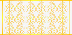 金色栏杆金色的古风装饰栏杆矢量图高清图片