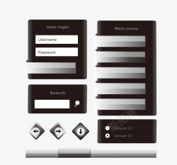 ui登录界面矢量图素材