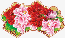中式婚礼牡丹鲜花拱门背景图素材