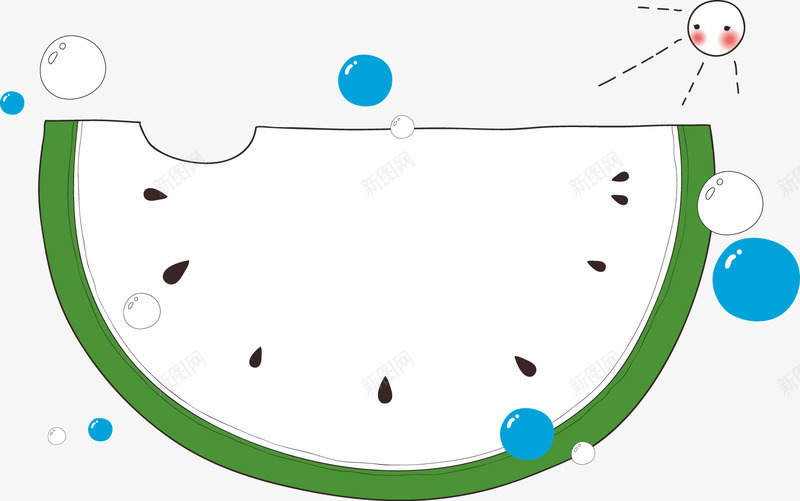 卡通手绘西瓜矢量图ai免抠素材_88icon https://88icon.com 卡通 手绘 西瓜 矢量图