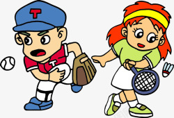 卡通运动项目素材