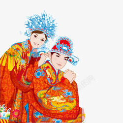 中国传统新郎新娘素材