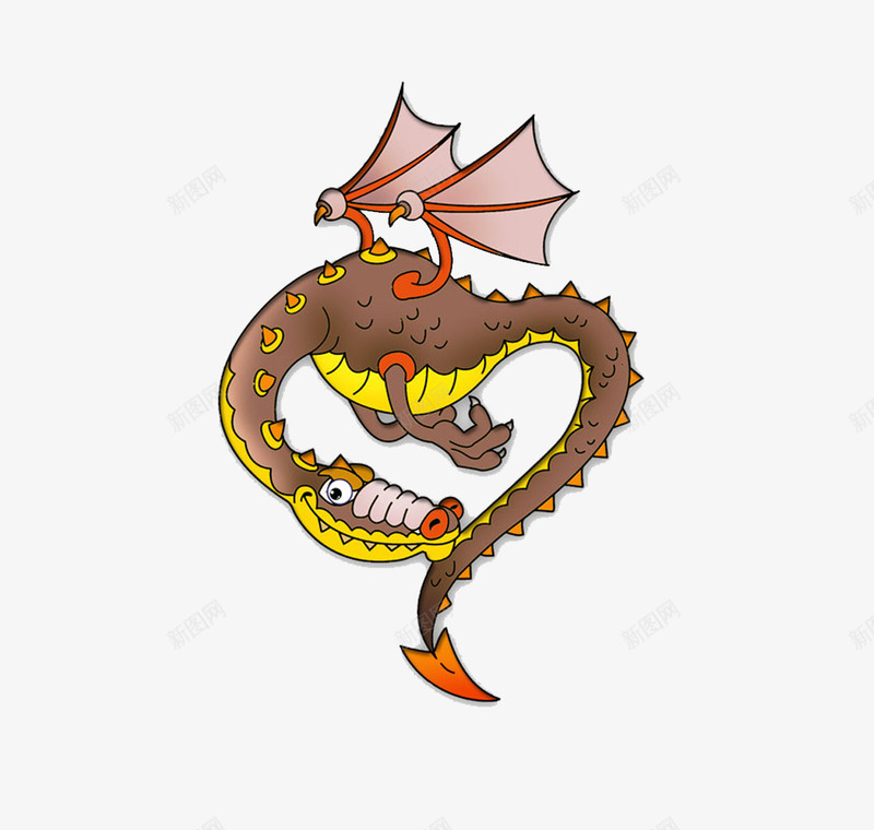 卡通西方会飞的龙png免抠素材_88icon https://88icon.com 卡通 手绘 西方的龙 龙