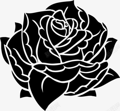 玫瑰PNG图玫瑰花线稿图图标图标