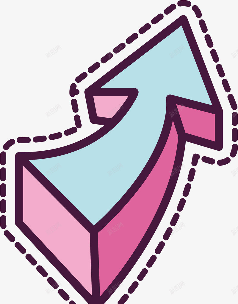 粉绿色向上箭头矢量图ai免抠素材_88icon https://88icon.com 向上箭头 矢量png 立体箭头 箭头 粉绿色 粉绿色箭头 矢量图