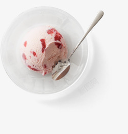 夏日冰淇淋圆形草莓味素材