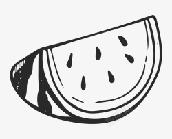 叠起的水果瓣卡通手绘西瓜瓣高清图片