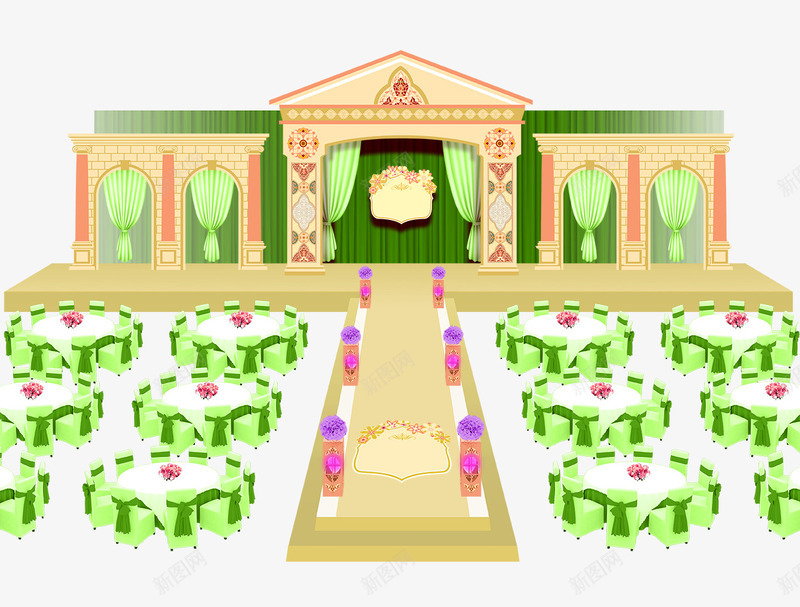 婚庆舞台png免抠素材_88icon https://88icon.com KT板 大型 大型舞台 婚庆 婚礼 欧式 渐变 皇冠 舞台 花边 设计