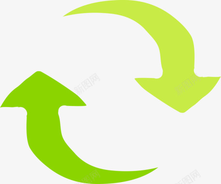 绿色循环箭头图图标图标