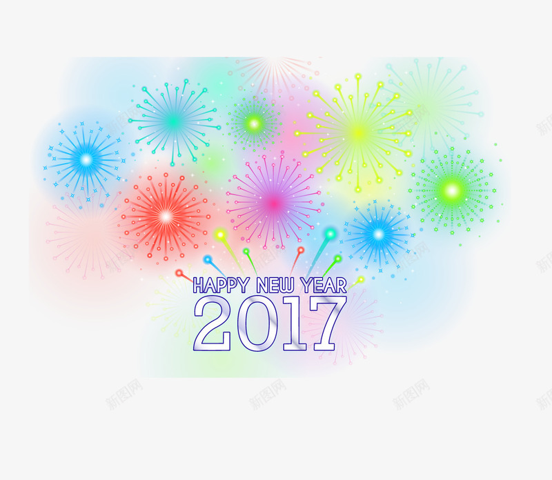 彩色烟花png免抠素材_88icon https://88icon.com 2017新年图片 2017新年素材 免扣png 免费png 彩色新年图片 新年卡片 新年快乐 烟花 烟花新年图片 白色2017